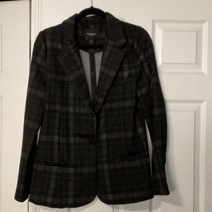 Liverpool Plaid Blazer - Black and Gray